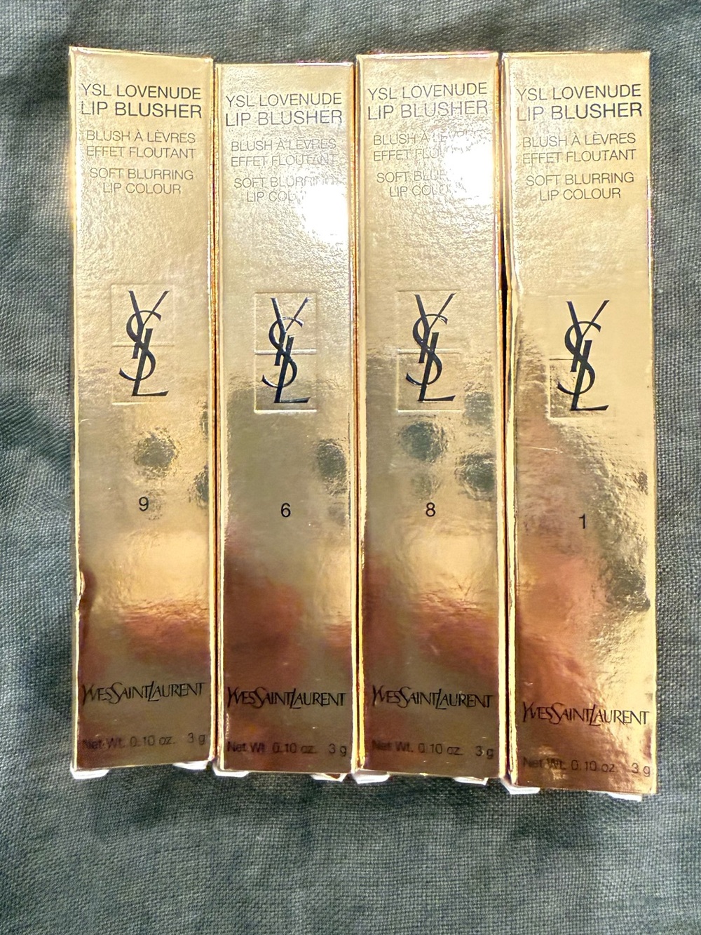 Yves Saint Laurent Gold Reflective Lipstick Boxes